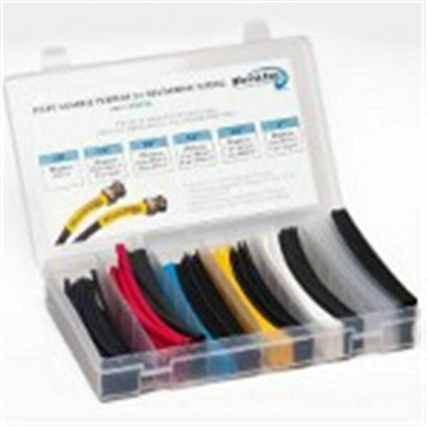 Techflex 6 in. Shrinkflex Heat Shrink Tubing Kit & 2 - 1 Shrink, Multi Color - 110 Piece TE489469
